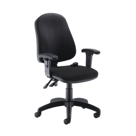 Jemini Intro Posture Chair with Arms 640mm x 640mm x 990 1160mm Black 542298 F