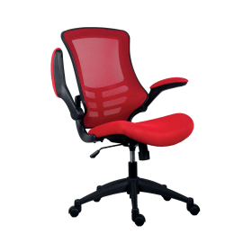 Jemini Jaya Mesh Back Chair with Folding Arms 680mm x 670mm x 1070mm Red 831593 F