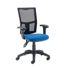 Jemini Medway High Mesh Back Operator Chair Adjustable Arms Royal Blue 776516 F