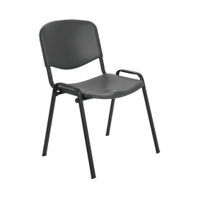 Jemini Multipurpose Stacking Chair Polypropylene 610mm x 535mm x 780mm Polypropylene Charcoal 279713 F