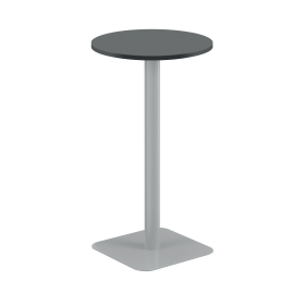 Jemini Origin Round Coffee Table 600mm x 1145mm Black Silver 894165 F