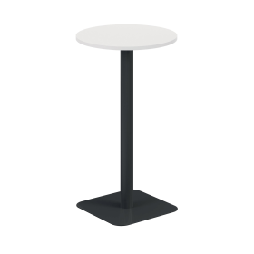 Jemini Origin Round Coffee Table 600mm x 1145mm White Black 894167 F