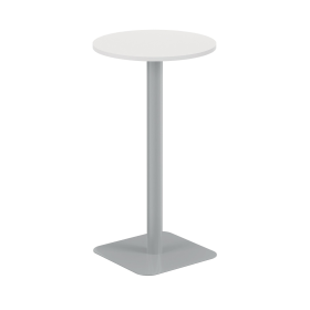Jemini Origin Round Coffee Table 600mm x 1145mm White Silver 894162 F