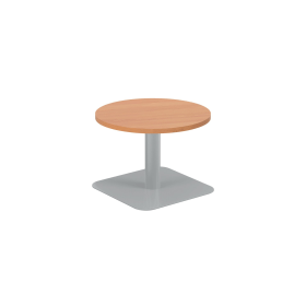 Jemini Origin Round Coffee Table 600mm x 430mm Beech Silver 894147 F