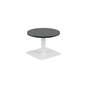 Jemini Origin Round Coffee Table 600mm x 430mm Black White 894137 F