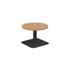 Jemini Origin Round Coffee Table 600mm x 430mm Nova Oak Black 894154 F