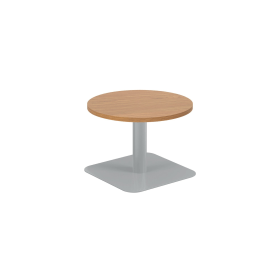 Jemini Origin Round Coffee Table 600mm x 430mm Nova Oak Silver 894144 F
