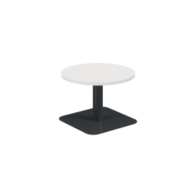 Jemini Origin Round Coffee Table 600mm x 430mm White Black 894153 F