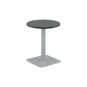 Jemini Origin Round Coffee Table 600mm x 725mm Black Silver 894118 F