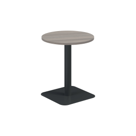 Jemini Origin Round Coffee Table 600mm x 725mm Grey Oak Black 894126 F
