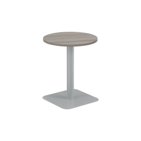 Jemini Origin Round Coffee Table 600mm x 725mm Grey Oak Silver 894117 F