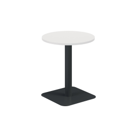 Jemini Origin Round Coffee Table 600mm x 725mm White Black 894124 F