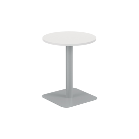 Jemini Origin Round Coffee Table 600mm x 725mm White Silver 894115 F