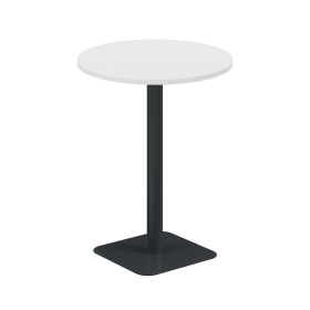 Jemini Origin Round Coffee Table 800mm x 1145mm White Black 893992 F