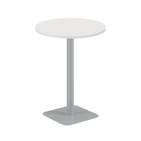 Jemini Origin Round Coffee Table 800mm x 1145mm White Silver 893994 F