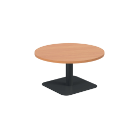 Jemini Origin Round Coffee Table 800mm x 430mm Beech Black 894152 F