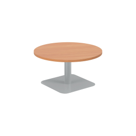 Jemini Origin Round Coffee Table 800mm x 430mm Beech Silver 894142 F