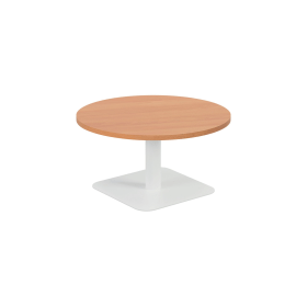 Jemini Origin Round Coffee Table 800mm x 430mm Beech White 894133 F