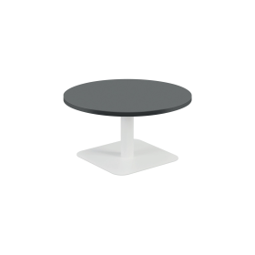 Jemini Origin Round Coffee Table 800mm x 430mm Black White 894132 F