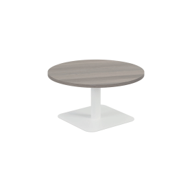 Jemini Origin Round Coffee Table 800mm x 430mm Grey Oak White 894131 F
