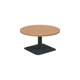 Jemini Origin Round Coffee Table 800mm x 430mm Nova Oak Black 894149 F
