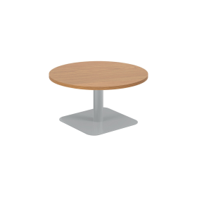 Jemini Origin Round Coffee Table 800mm x 430mm Nova Oak Silver 894139 F