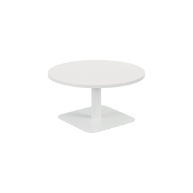 Jemini Origin Round Coffee Table 800mm x 430mm White White 894129 F