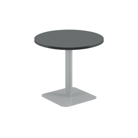 Jemini Origin Round Coffee Table 800mm x 725mm Black Silver 894114 F
