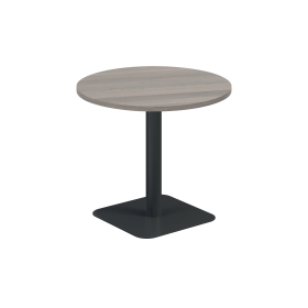 Jemini Origin Round Coffee Table 800mm x 725mm Grey Oak Black 894121 F