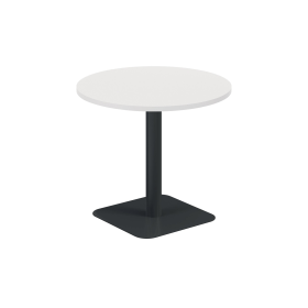 Jemini Origin Round Coffee Table 800mm x 725mm White Black 896577 F