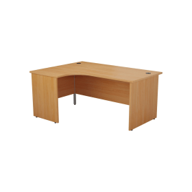 Jemini Radial Left Hand Panel End Desk 1600mm x 1200mm x 730mm Beech 574420 F