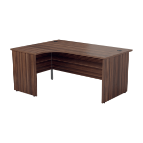 Jemini Radial Left Hand Panel End Desk 1600mm x 1200mm x 730mm Dark Walnut 574425 F