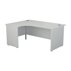 Jemini Radial Left Hand Panel End Desk 1600mm x 1200mm x 730mm White 574423 F