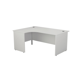Jemini Radial Left Hand Panel End Desk 1600mm x 1200mm x 730mm White 574435 F