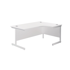 Jemini Radial Right Hand Cantilever Desk 1800mm x 1200mm x 730mm White White 577558 F