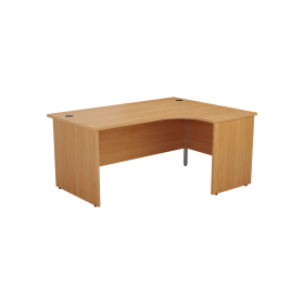 Jemini Radial Right Hand Panel End Desk 1600mm x 1200mm x 730mm Beech 574426 F
