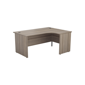 Jemini Radial Right Hand Panel End Desk 1600mm x 1200mm x 730mm Grey Oak 574427 F