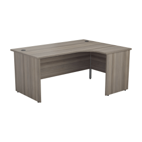 Jemini Radial Right Hand Panel End Desk 1800mm x 1200mm x 730mm Grey Oak 574439 F