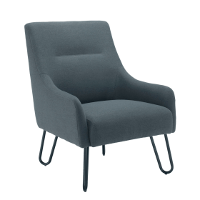 Jemini Reception Armchair Hairpin Leg Grey 533288 F