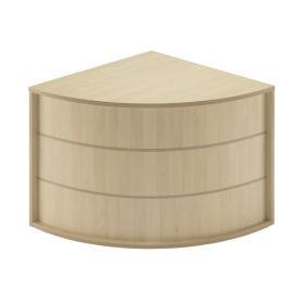Jemini Reception Modular Corner Desk Unit 800mm x 800mm x 740mm Maple 533968 F