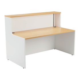 Jemini Reception Unit 1600x800x740mm Nova Oak White KF816394 577728 F