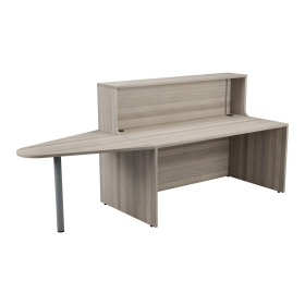 Jemini Reception Unit with Extension 1400mm x 800mm x 740mm Grey Oak 577747 F