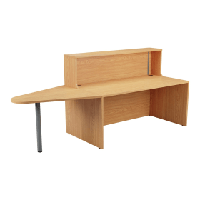 Jemini Reception Unit with Extension 1400mm x 800mm x 740mm Nova Oak 577743 F