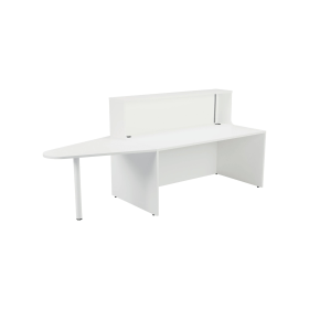 Jemini Reception Unit with Extension 1600mm x 800mm x 740mm White 521303 F