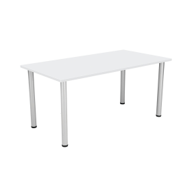 Jemini Rectangular Meeting Table 1600mm x 800mm x 730mm White 533985 F