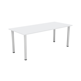 Jemini Rectangular Meeting Table 1800mm x 800mm x 730mm White 533986 F