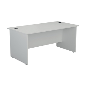 Jemini Rectangular Panel End Desk 1200mm x 800mm x 730mm White 574405 F