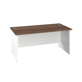 Jemini Rectangular Panel End Desk 1600mm x 800mm x 730mm Dark Walnut 577293 F