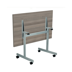 Jemini Rectangular Tilt Table 1200mm x 800mm x 720mm Grey Oak Silver 577443 F