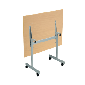 Jemini Rectangular Tilt Table 1200mm x 800mm x 720mm Nova Oak Silver 577444 F